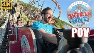 Wild One Reverse POV (4K 60FPS), Six Flags America Classic Wooden Coaster | Non-Copyright