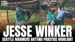 Jesse Winker In Full Mariners Uniform Cracks Homers in Batting Practice | Seattle Mariners Highlight