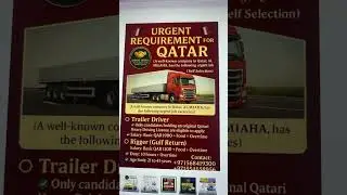 Need trailer driver and rigger for qatar#qatar #jobs #driving