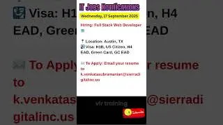 Full Stack Web Developer Job in Austin, TX Sept 17, 2025 #hiring #hiring #jobsearch  #jobopening
