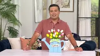 Spring Welcome Sign with Tulips by Valerie on QVC