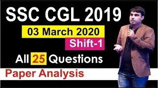 SSC CGL PRE 2019 03 march Paper Solution By Pawan Sir