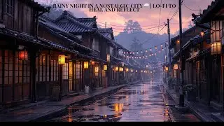 Cozy Japanese Town in Rain 🌧️ Lofi Ambience Music for Deep Reflection, Sleep, Study, & Healing