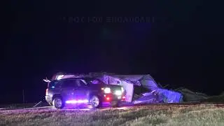 12-10-2021 Steele, Mo Tornado crossed Interstate 55- Flips numerous semi trucks