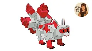 How to draw the Kitsune from Grow A Garden in Roblox - Step by Step