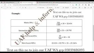 How to calculate aggregate of UAF Undergraduate admission 2022-23
