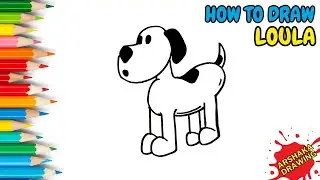 How to Draw Loula from Pocoyo Easy | Arshaka Drawing