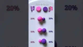 Pink vs Violet || Satisfying Color Mixing #clay #shorts #art #asmr
