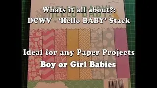 154.Whats it all about? DCWV 'Hello Baby' Paper Stack