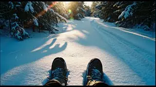 Snowy Forest Walk 🌲 Crunching Snow ASMR (No Music)