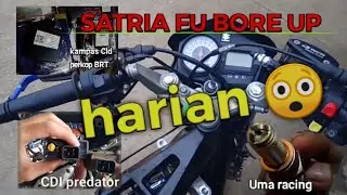 CDI predator satria fu auto njambak#predator 10map#perkopling BRT#kampas kopling CLD#busi Uma racing