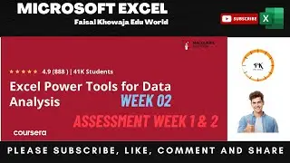 Coursera | Week 2 | Excel Power Tools for Data Analysis | Free Certification | Macquarie University