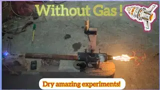 It's working without Gas!  / DRY amazing mini Jet engine using oil 🛢️🔥 / dry project 💯 working 