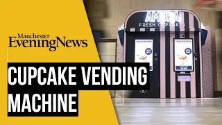 This is the cupcake vending machine in Manchester's Arndale Centre