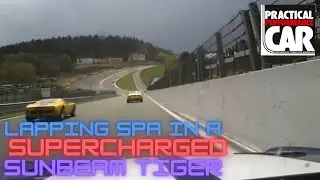 Supercharged Sunbeam Tiger chasing Ferraris and Ford GT40s at Spa