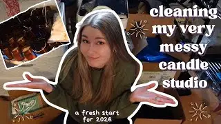 reorganization & tour of my small candle business studio!!