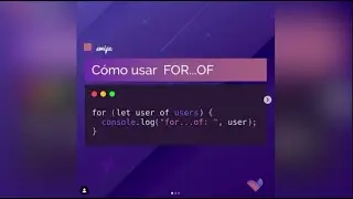Como usar FOR … OF el bucle de Javascript [Programación funcional]