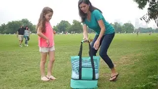 Aruba Mesh Beach Tote Bag with Insulated Picnic Cooler