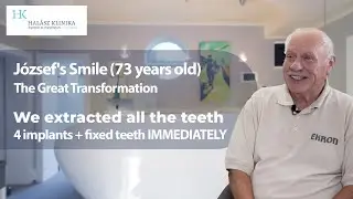 J&oacute;zsef &ndash; Immediate placement of 4 implants and fixed teeth right after extraction (All-on-4) - EN