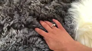 Grey sheepskin Bunny Rabbit Nursery Rug