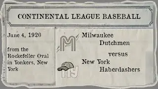 New York Haberdashers vs Milwaukee Dutchmen - June 4, 1920