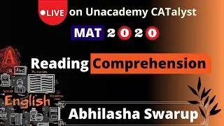 MAT June 2020 - Reading Comprehension By Abhilahsa Swarup | Class 14