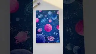 🌌 The Magic of Galaxies Painting ✨ #art #galaxy #painting