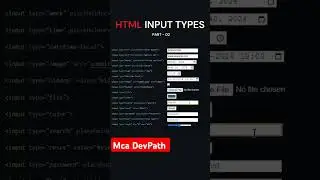 html input tags | list of input type in html 