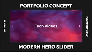 Portfolio Concept | Modern Swiper Slider with GSAP | Web Design Speed Code