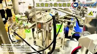 Full Automatic Vacuum Packed Sweet Corn Outer Bag Filling Packing Machine with Auto Bag Feeding Open