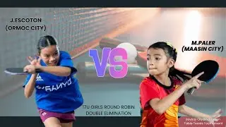 M.PALER vs. J.ESCOTON: 17U Girls Table Tennis Highlights | Baybay City Binaybayon