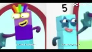Numberblocks 5 and 7 singing with rewrite the stars #numberblocks #numberblocks5 #numberblocks7 