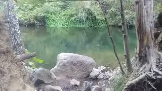 hiking along the alpine river part 2