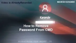 Reset Windows Password with CMD(ADMIN)