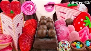 Speed Food Eat,,, BJZS asmr Strawberry Dessert,Cake, Marshmallow,Cendy, Chocolate Dessert