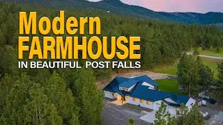 Luxurious Modern Farmhouse with Shop on 4.5 Acres in Post Falls!