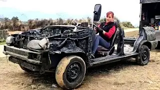 She Restored | A Forgotten Car Buried in Grass | Amazing Transformation