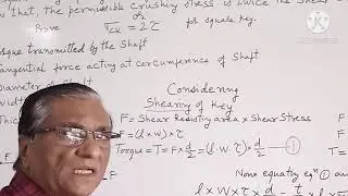 Key equally strong in shear & crushing.