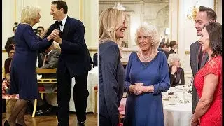Camilla dance and welcomes stars of Strictly to Buckingham Palace