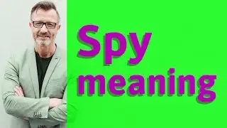 Spy | Meaning of spy