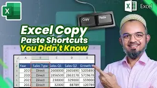 Excel Copy Paste Shortcuts, and it's NOT Ctrl C, Ctrl V