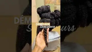 D&eacute;m&ecirc;lage sans pleurs sur cheveux cr&eacute;pus #hair #naturalhair #afrohair