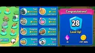 Merge Party Animals !!  level 28 part 1 Gameplay Party with your favorite animals