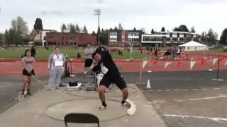 First outdoor meet 62ft shotput