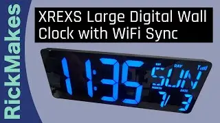 Большие цифровые настенные часы XREXS с синхронизацией по WiFi