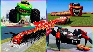 EPIC BATTLE: Lightning McQueen Evolution vs Giant Excavator! 🏎️🦾