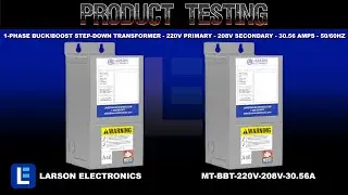 1-Phase Buck/Boost Step-Down Transformer - 220V Primary - 208V Secondary - 30.56 Amps - 50/60Hz