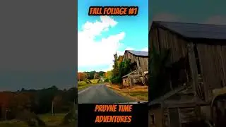 FALL FOLIAGE #1: Rural Erwin NY Road with Country Barn & Early Autumn Colors