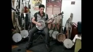 Aula de banjo 5 cordas 5 string  para iniciantes - aula 1 - alternative thumb Prof JP Jalil Petriz