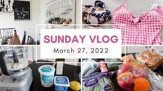 Bringing Out Spring Decor, Making Feta Dip + Healthy Snacks, Cute Kohl's Swimwear | Sunday Vlog